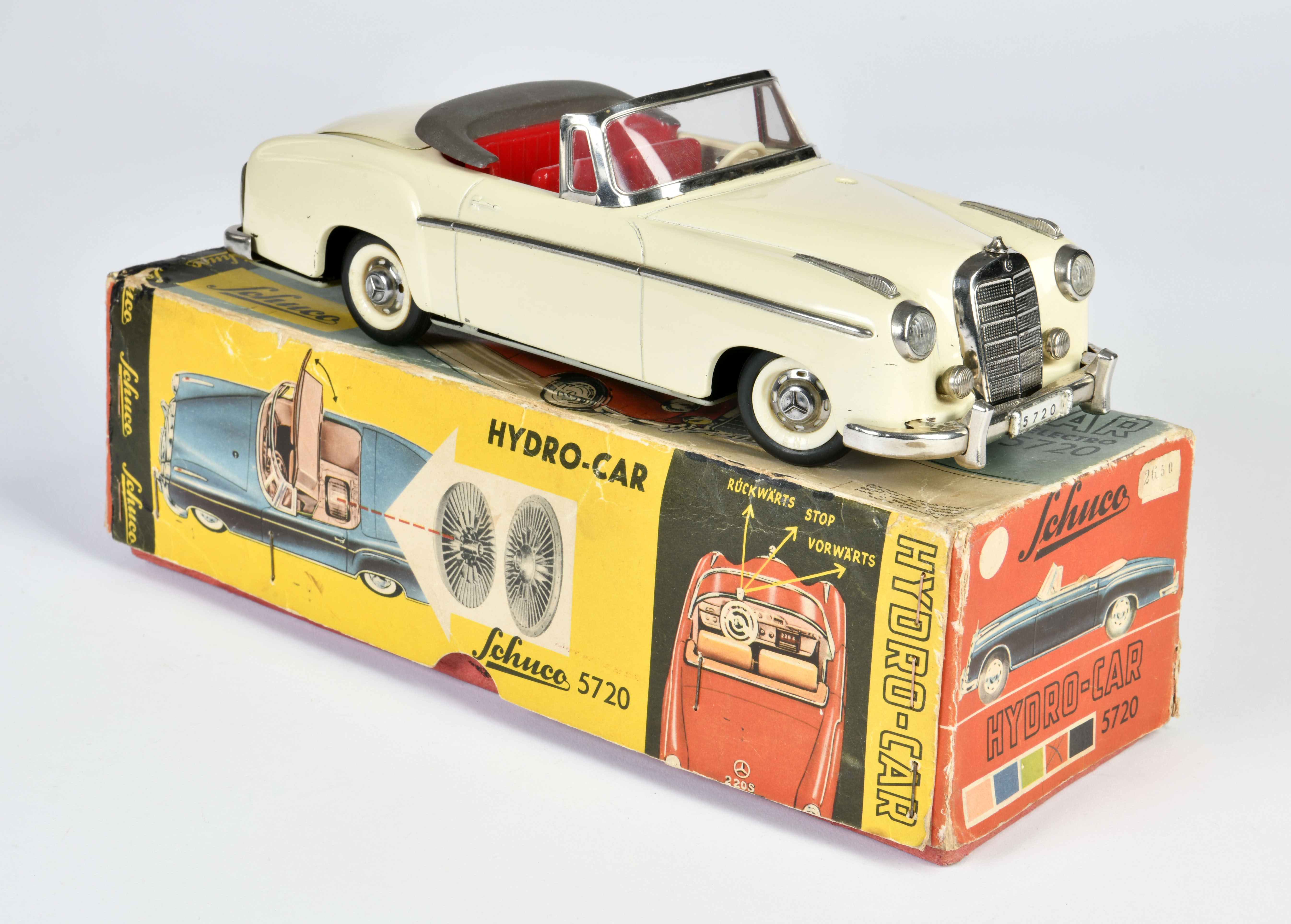 Schuco, Hydro Car, W.-Germany, 25 cm, tin, box C 2, min. paint d., emblem damaged, otherwise C 2+