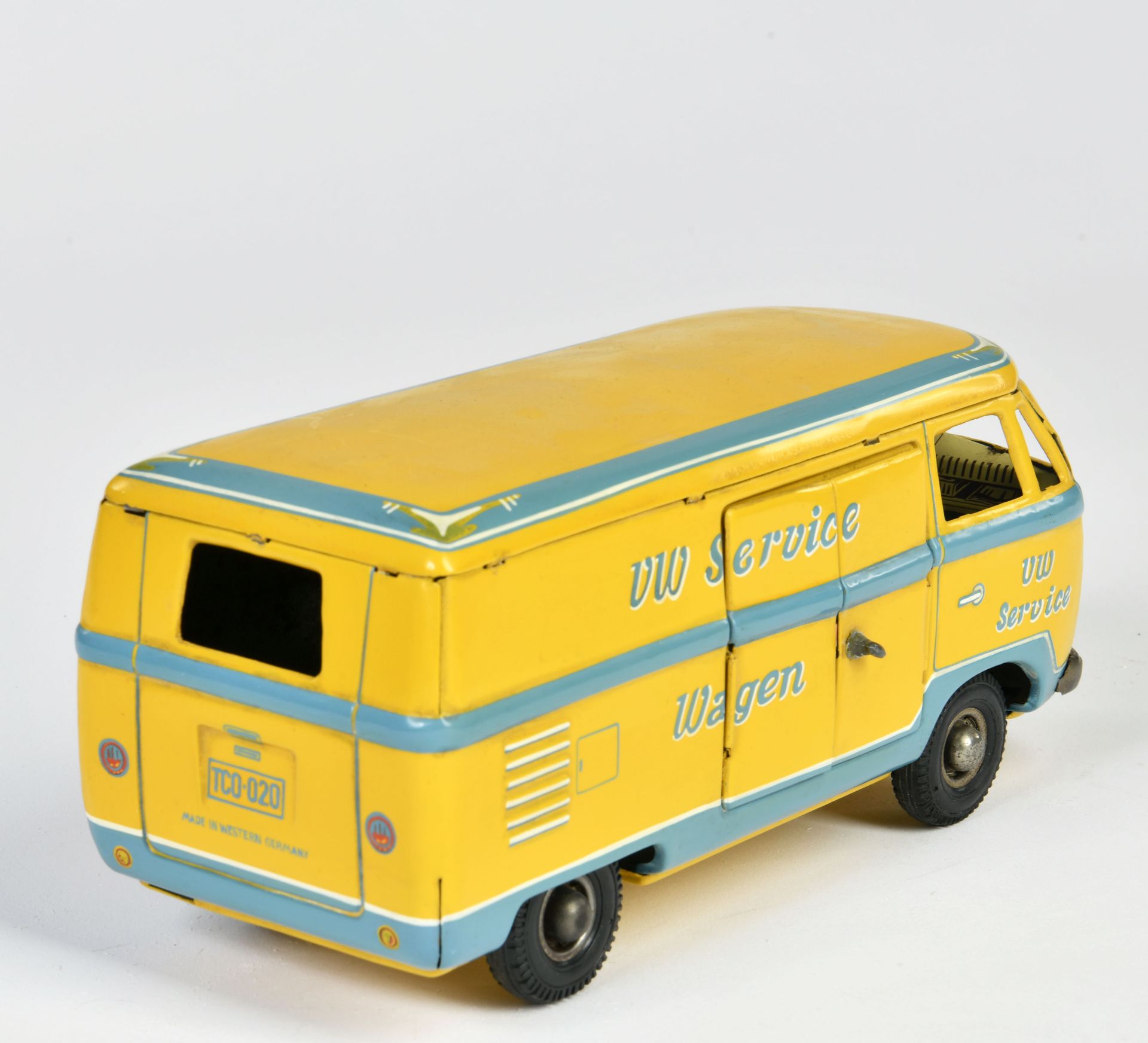 tippco spielzeug Tippco, VW Bus Service Wagen, Handmuster, 23 cm, Blech, Friktion ok, Z 1