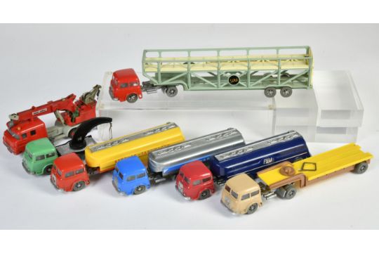 Siku, 7 trucks, W.-Germany, 1:66, Kst, number plates missing, C 2/2-