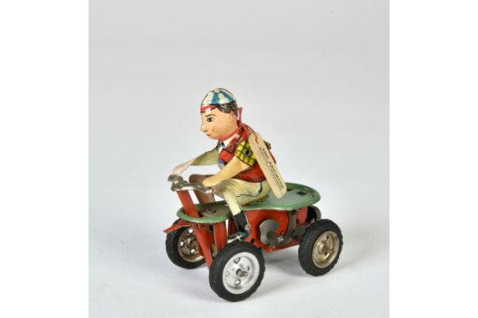 Göso, boy with scooter, Germany, 8 cm, tin, cw ok, C 1- - Image 1 of 2