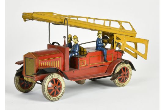 Distler, fire engine, Germany pw, 30 cm, tin, cw ok, paint d., C 2 - Image 1 of 3