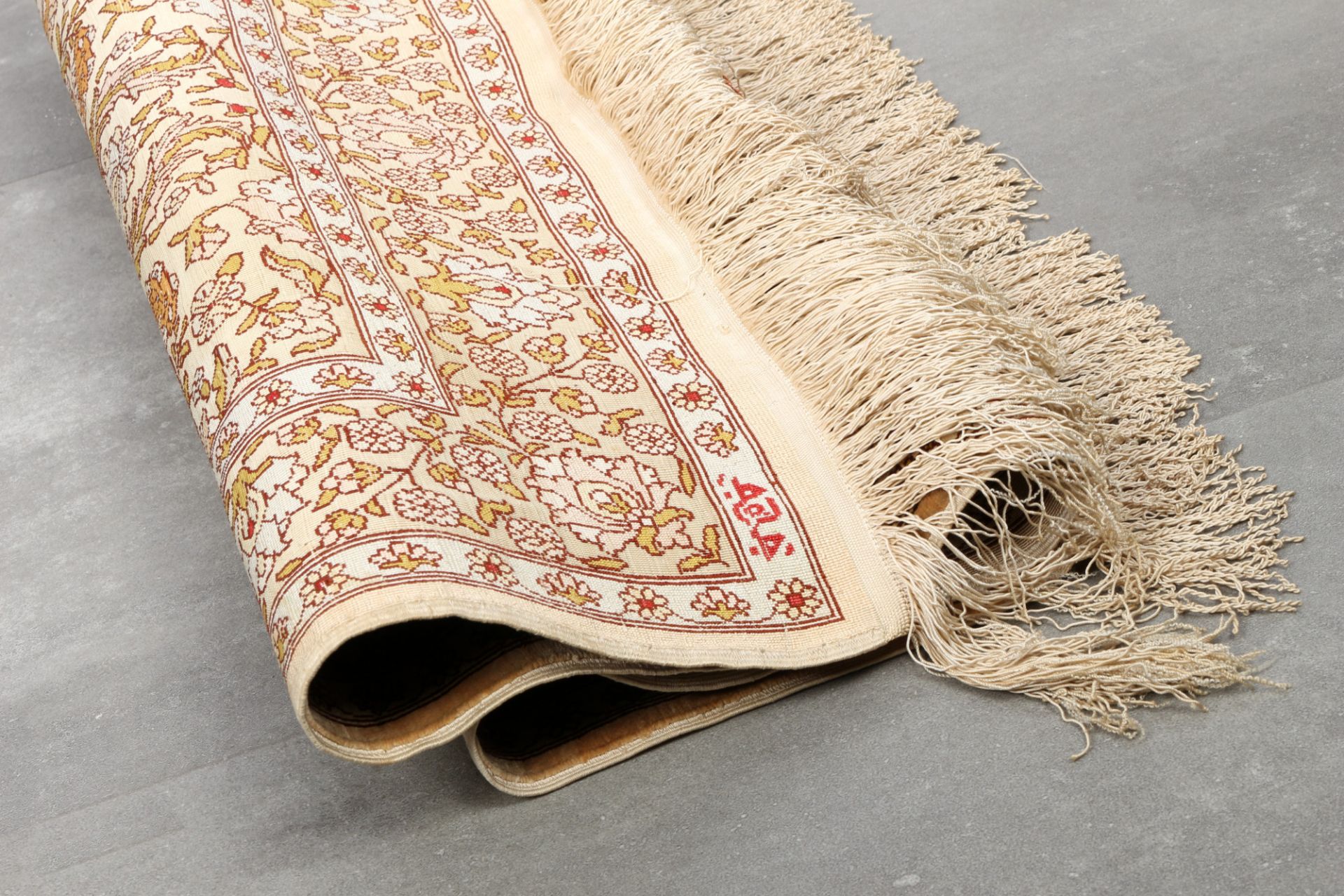 Hereke silk carpet - signiert, - Image 4 of 5