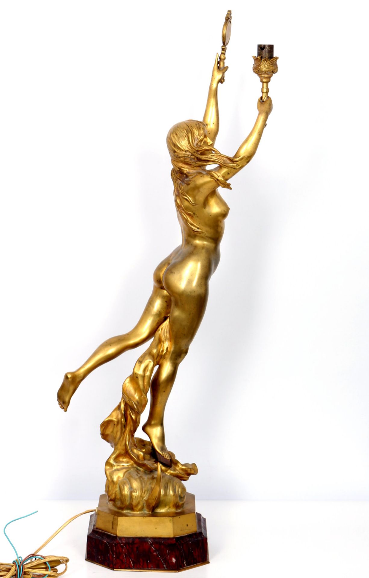 Große Bronze L'Aurore du XXeme siecle, Frankreich um 1900, - Bild 4 aus 5