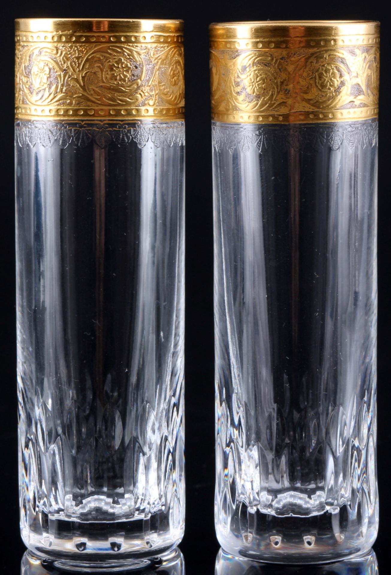 St. Louis Thistle Gold 6 liquor glasses, - Image 2 of 2