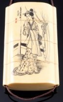 Japan frühes 20. Jahrhundert, Elfenbein Inro, Meiji-Zeit,