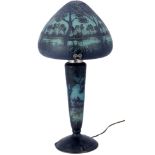 Table lamp with landscape and sea motif, France,