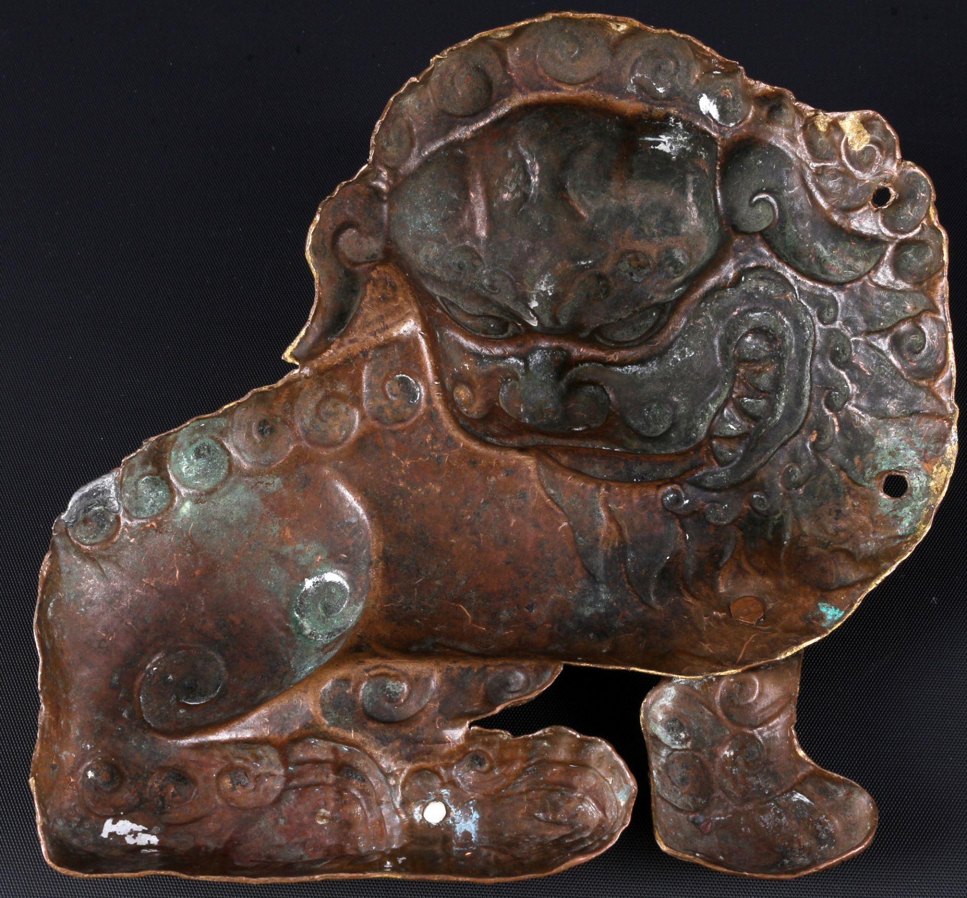 China / Tibet Bronze Löwe Qing Dynastie 18. Jahrhundert, - Bild 4 aus 4
