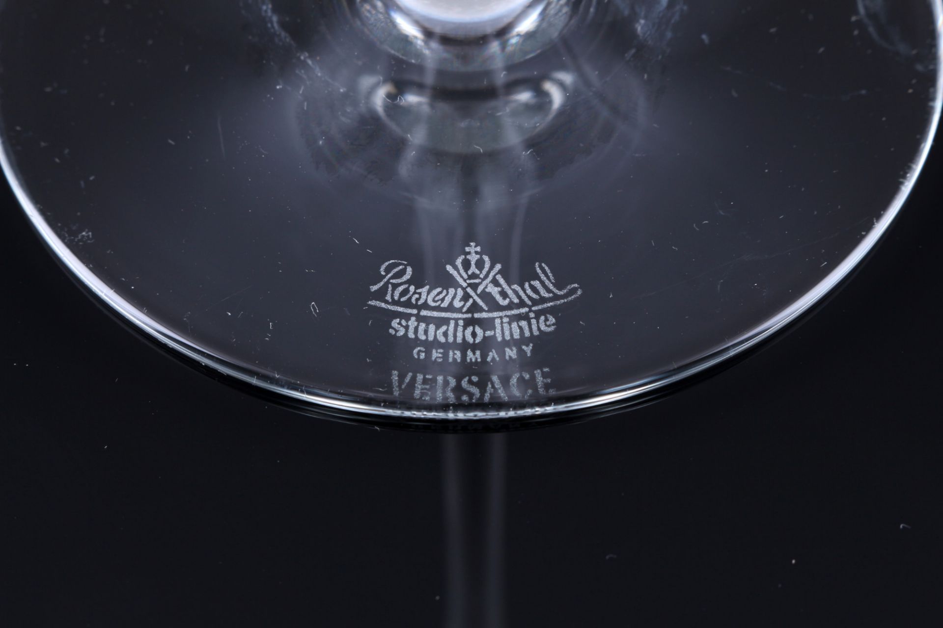 Rosenthal Versace Medusa Lumiere 5 wine glasses with carafe, - Image 4 of 4
