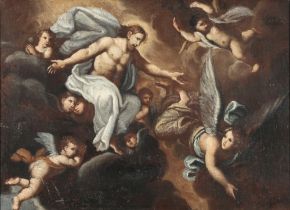 Altmeister 17./18. Jahrhundert, Jesus Christus mit Putten und Engel,