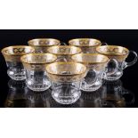 St. Louis Callot Gold 8 handled cups,
