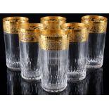 St. Louis Thistle Gold 6 highball glasses,
