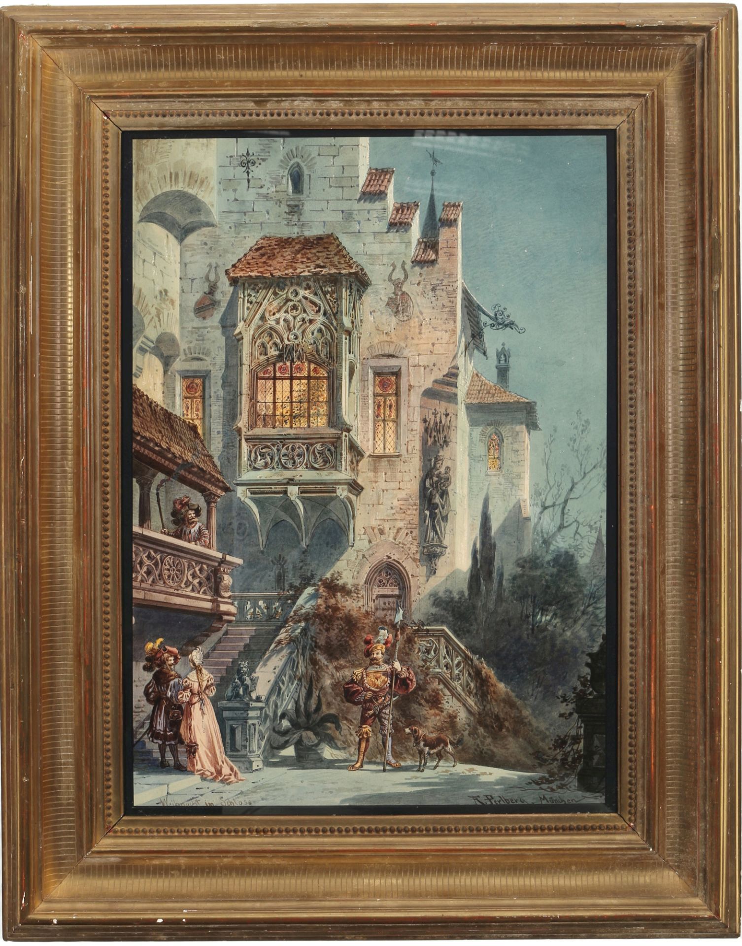 Friedrich PERLBERG (1848-1921) Weihnacht im Schloss, - Bild 2 aus 4