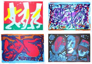 A.R. PENCK (1939-2017) 4 moderne Kompositionen,