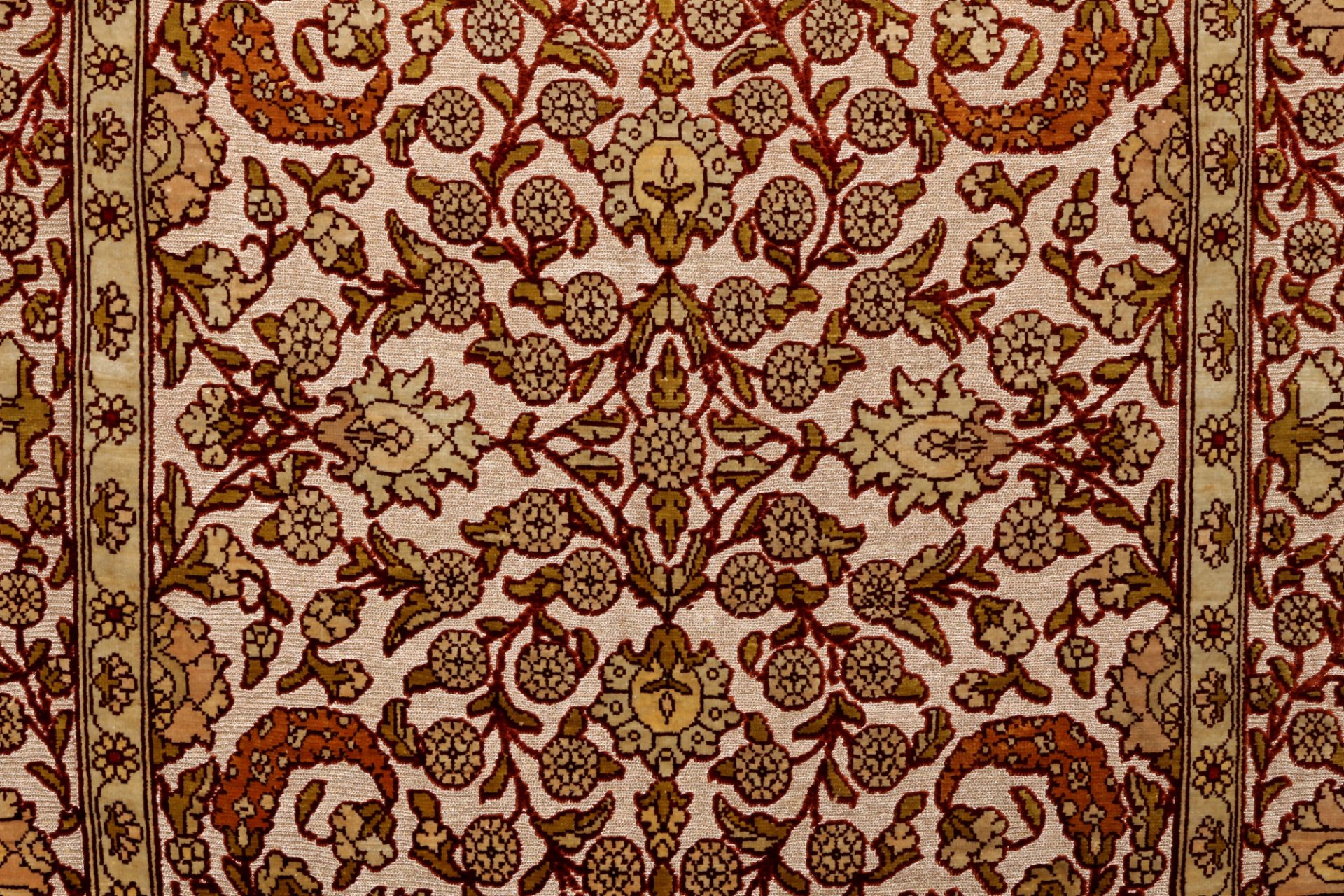 Hereke silk carpet - signiert, - Image 3 of 5
