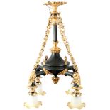 French Bronze Empire Style Chandelier,