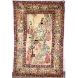 Kirman large antique persian carpet,