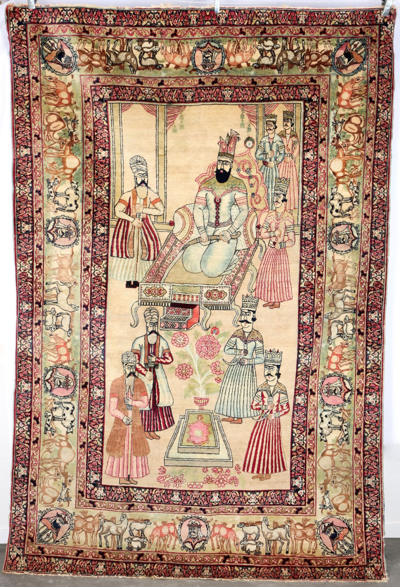 Kirman large antique persian carpet,