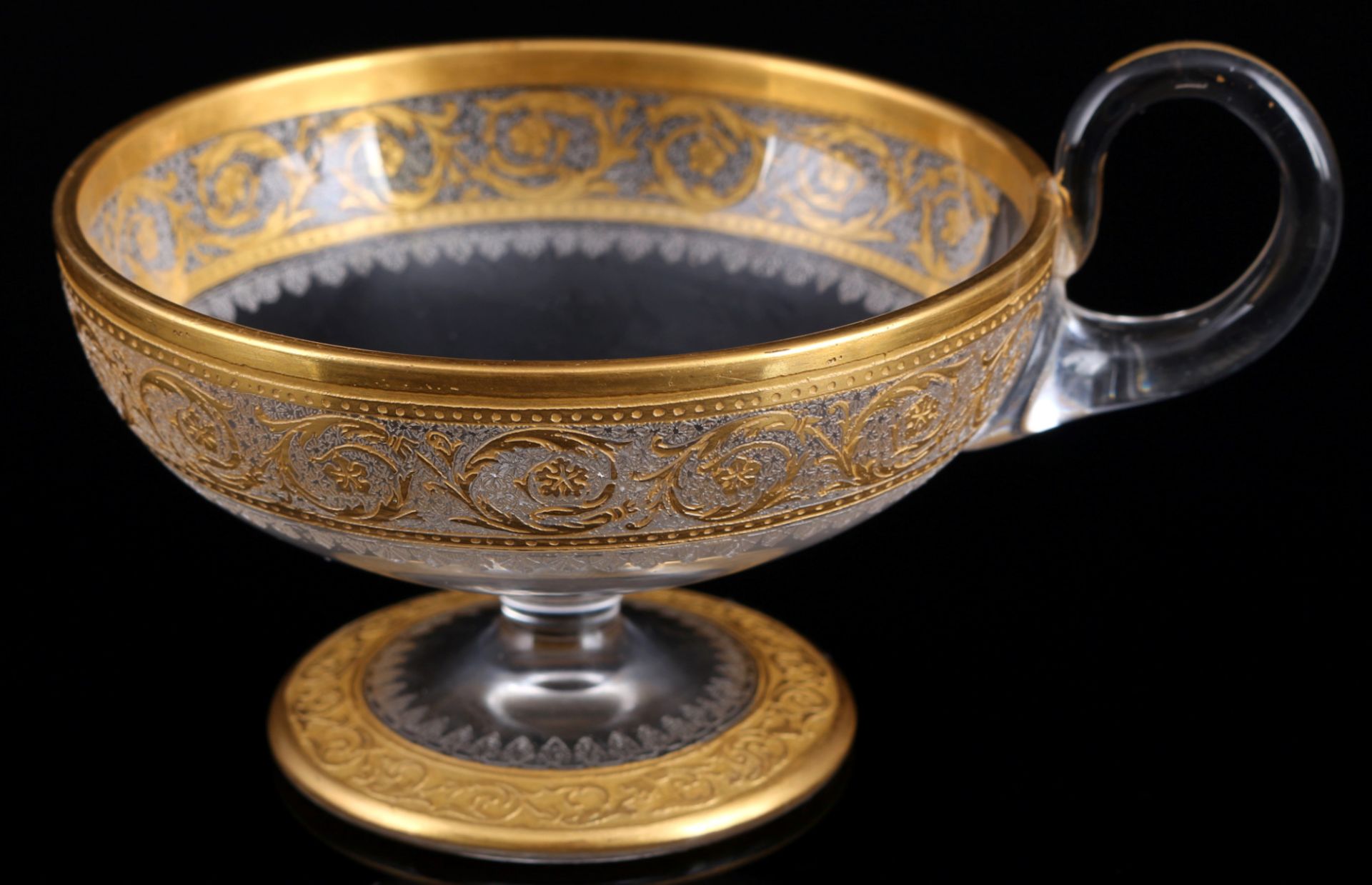 St. Louis Thistle Gold 8 champagne cups/bowls, - Image 2 of 2