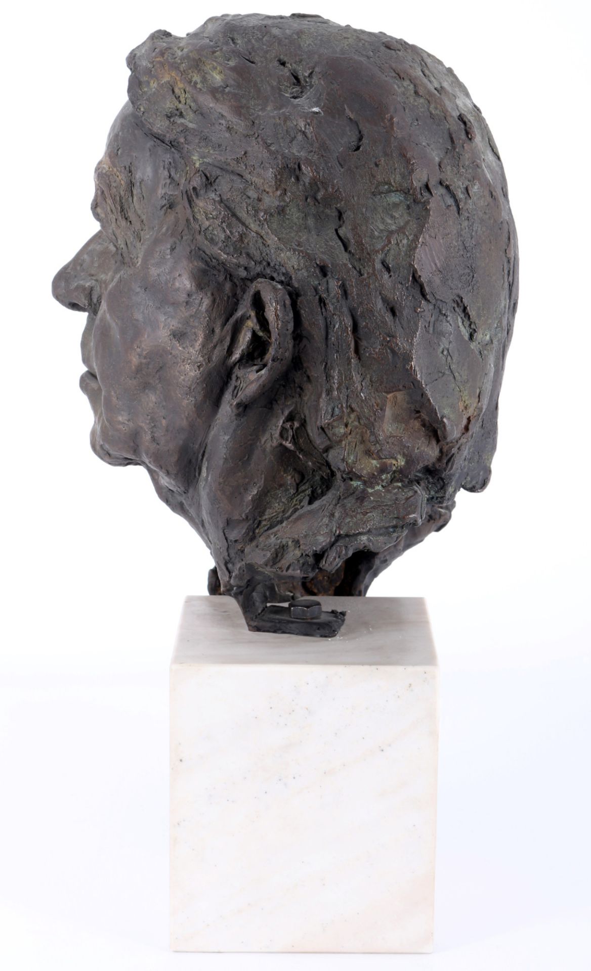 Unbekannter Bildhauer, Bronze Büste vom H. Rösch, unknown sculptor bronze bust, - Bild 3 aus 4