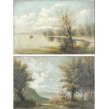 A. Brünger - 2 Landschaften von 1892,