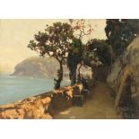 Carl WUTTKE (1849-1927) coastal path in Sorrento near Naples 1882,