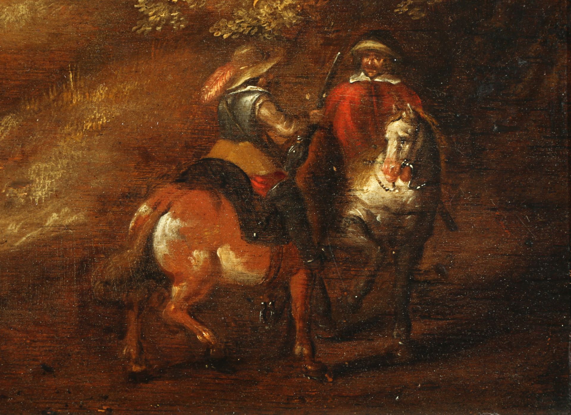 Dutch school 17th/18th century Century, armed riders in column, monogrammed, - Image 5 of 9
