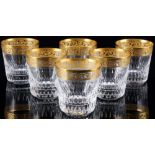 St. Louis Thistle Gold 6 old-fashioned whiskey glasses,