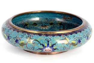 China große Cloisonne Prunkschale, large chinese bowl,