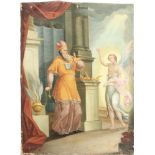 Old master 18th century, Saint Zacharias with angel,