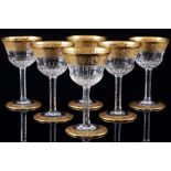 St. Louis Thistle Gold 6 sherry glasses,