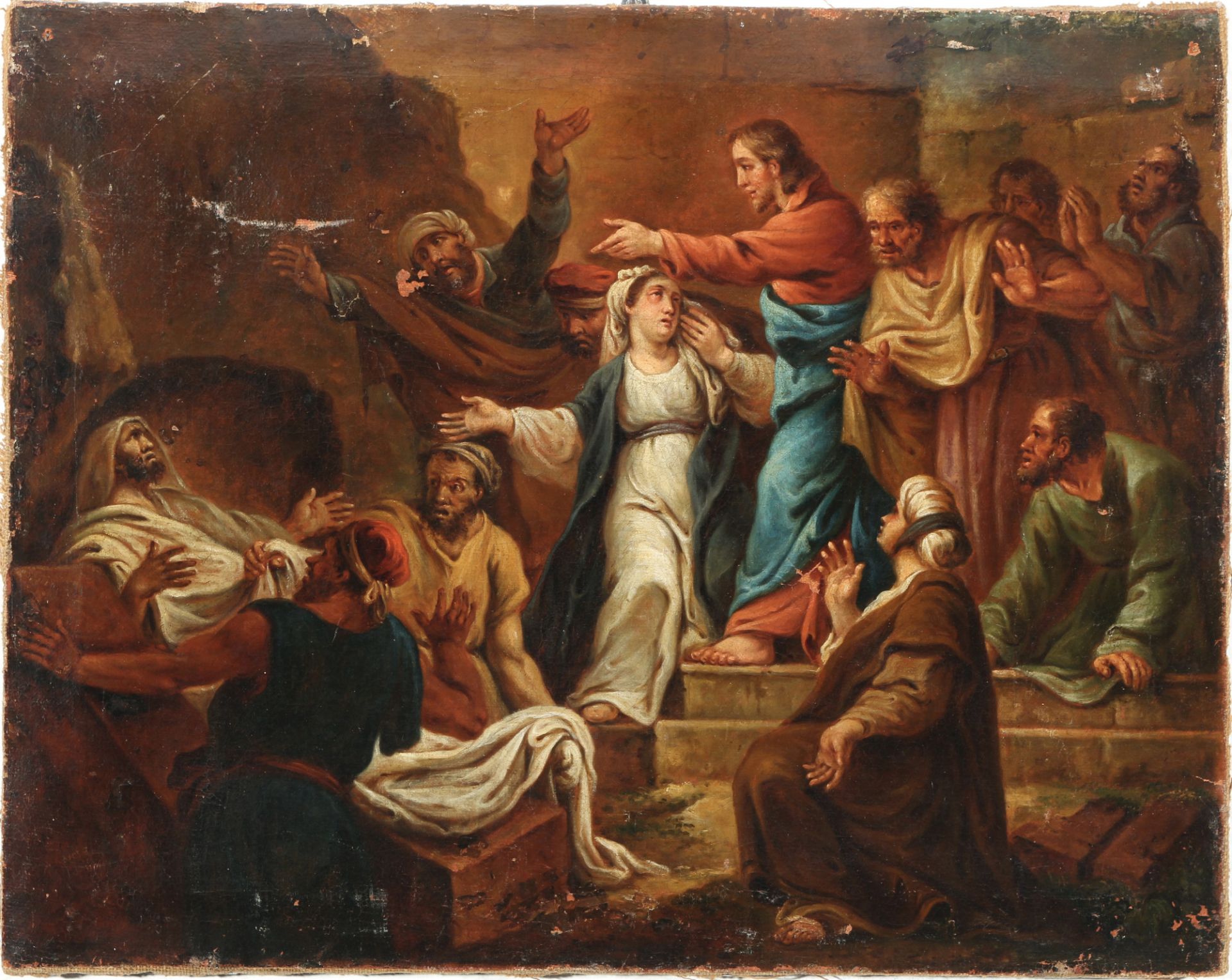 Old master 17th century, Jesus speaks to Judas on Maundy Thursday,