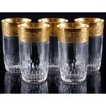 St. Louis Thistle Gold 5 highball glasses,
