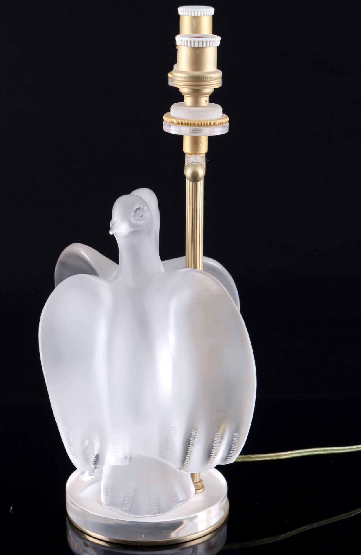 Lalique Deux Colombes Tischlampe, - Bild 3 aus 6