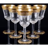 St. Louis Thistle Gold 6 wine glasses No. 3