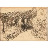 Max LIEBERMANN (1847-1935) People standing at the side of the path,