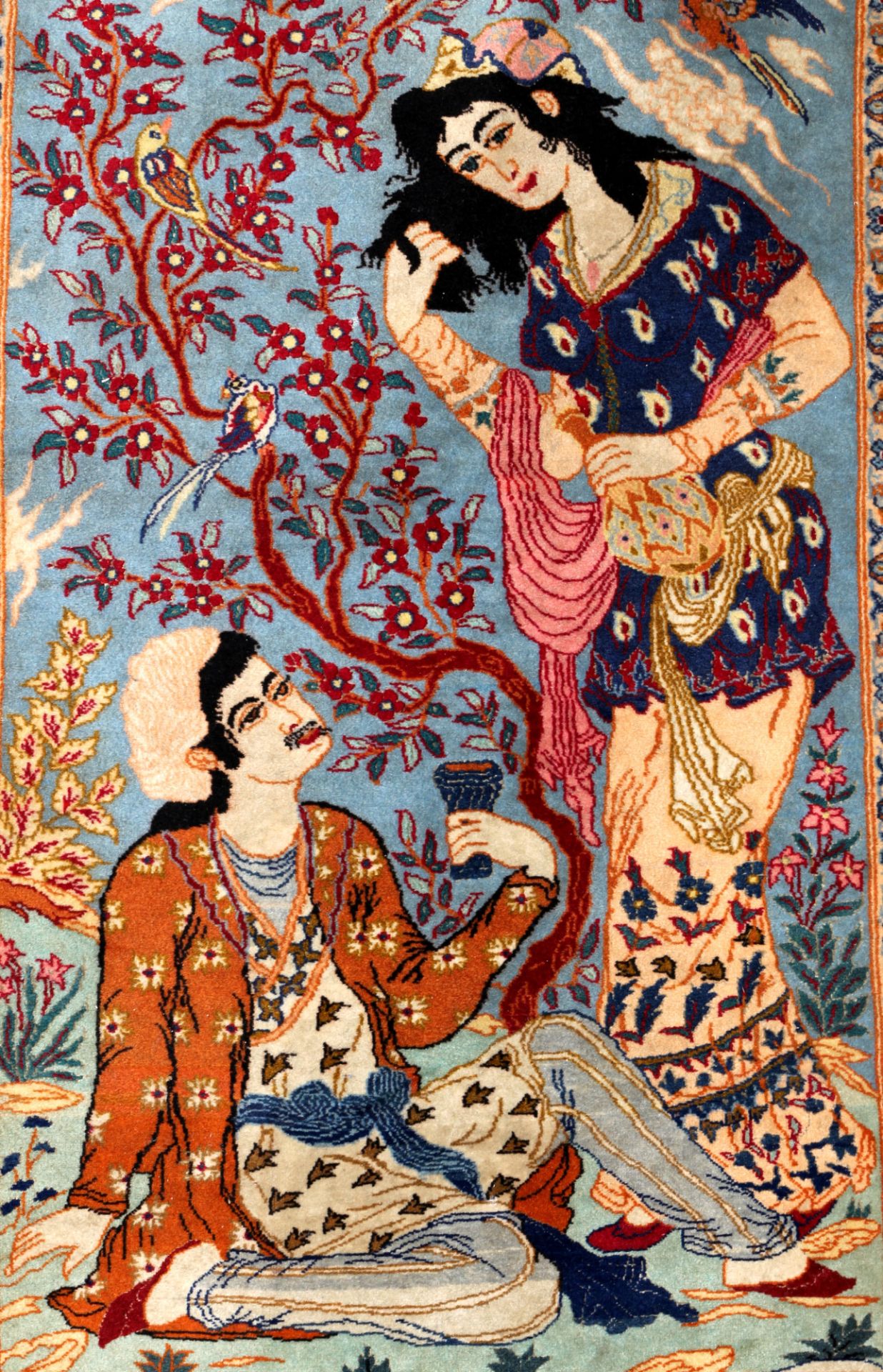 Isfahan carpet wool on silk, - Image 2 of 5