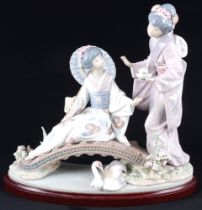 Lladro "Frühling in Japan" Geishas auf einer Brücke - Salvador DEBON,