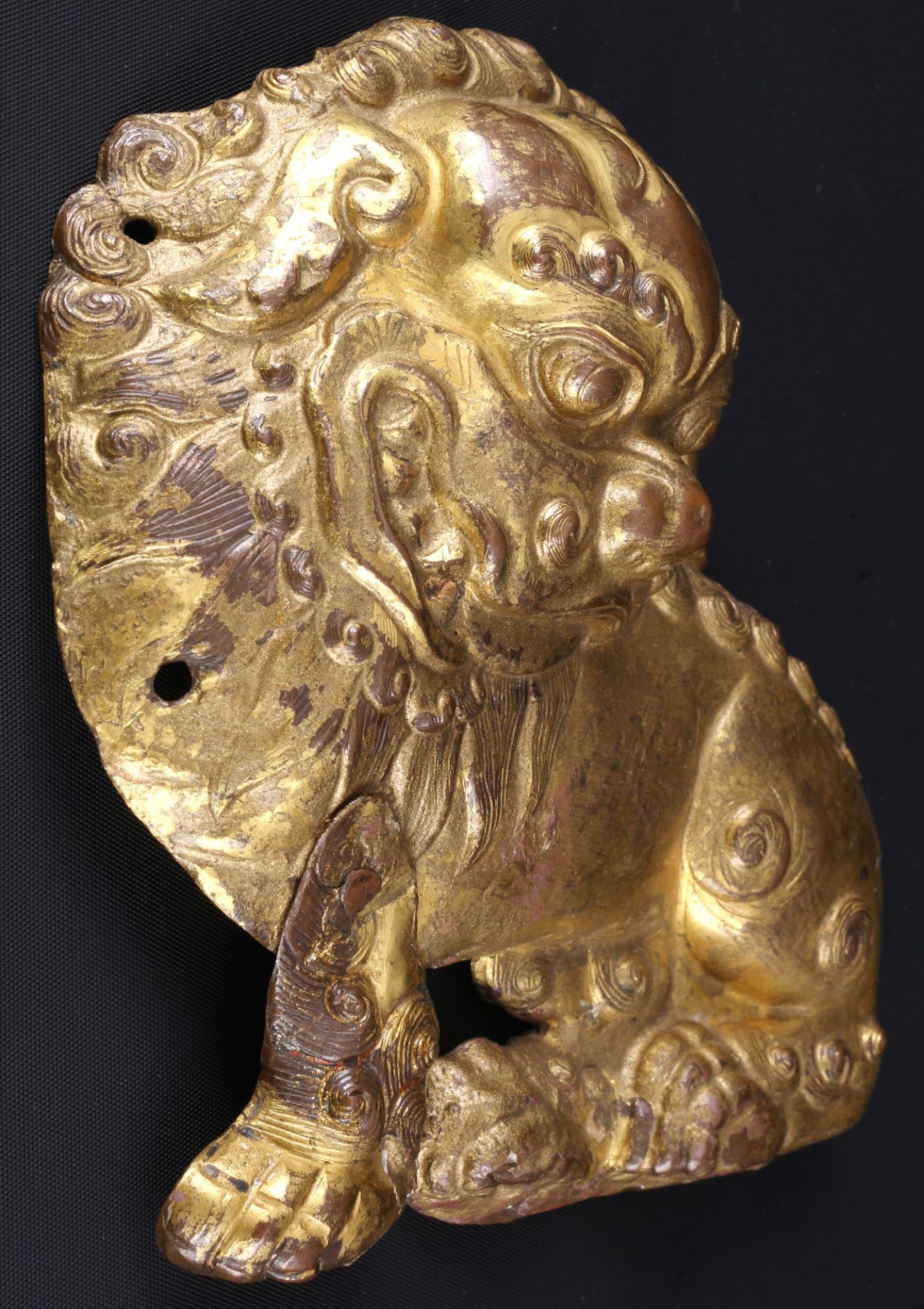 China / Tibet Bronze Löwe Qing Dynastie 18. Jahrhundert, - Bild 2 aus 4
