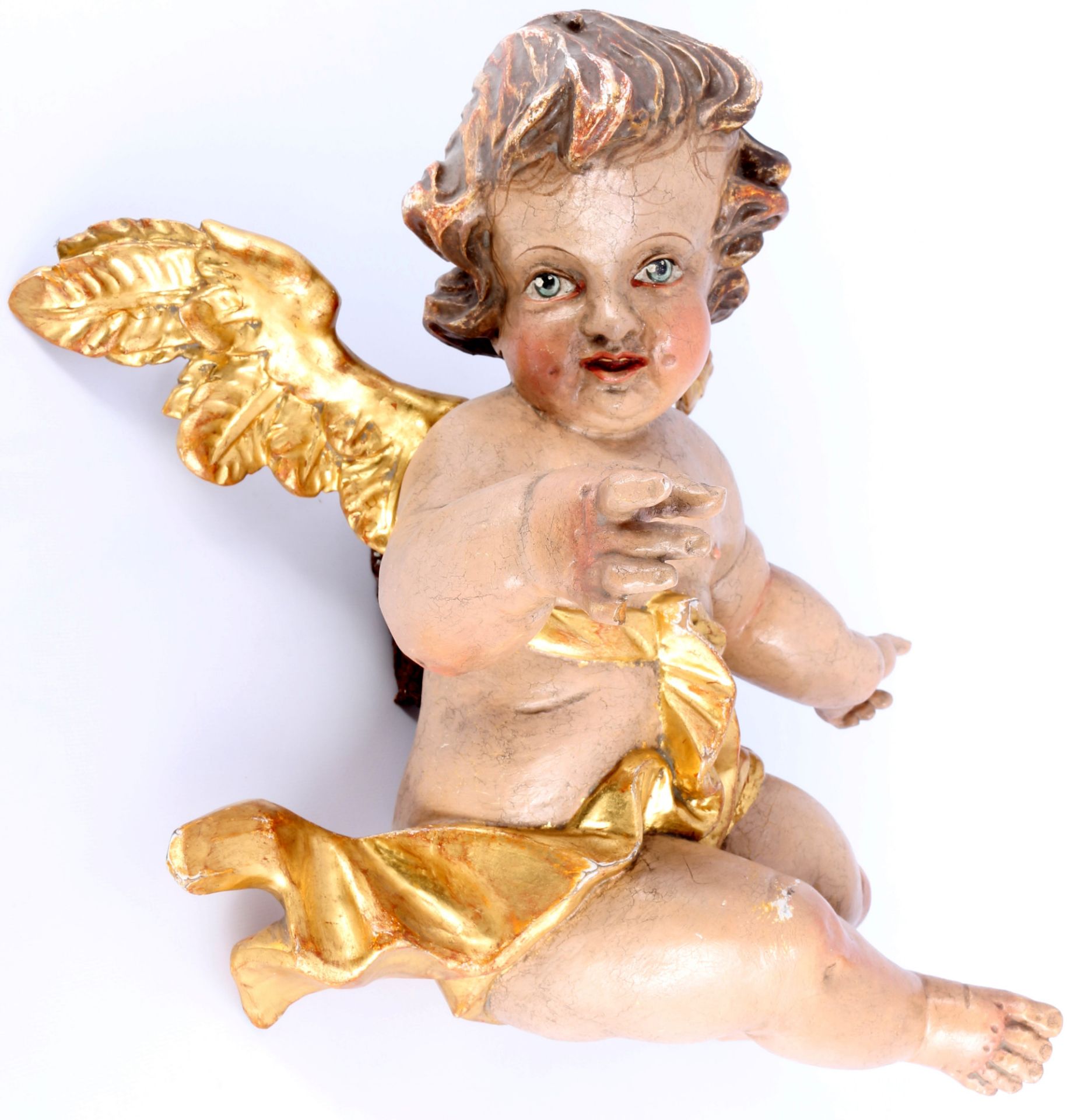 Barock Putto 19. Jahrhundert großer Engel Cherub Skulptur, - Bild 2 aus 4