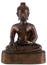 Bronze des Buddha Shakyamuni Laos 17.-18. Jahrhundert,