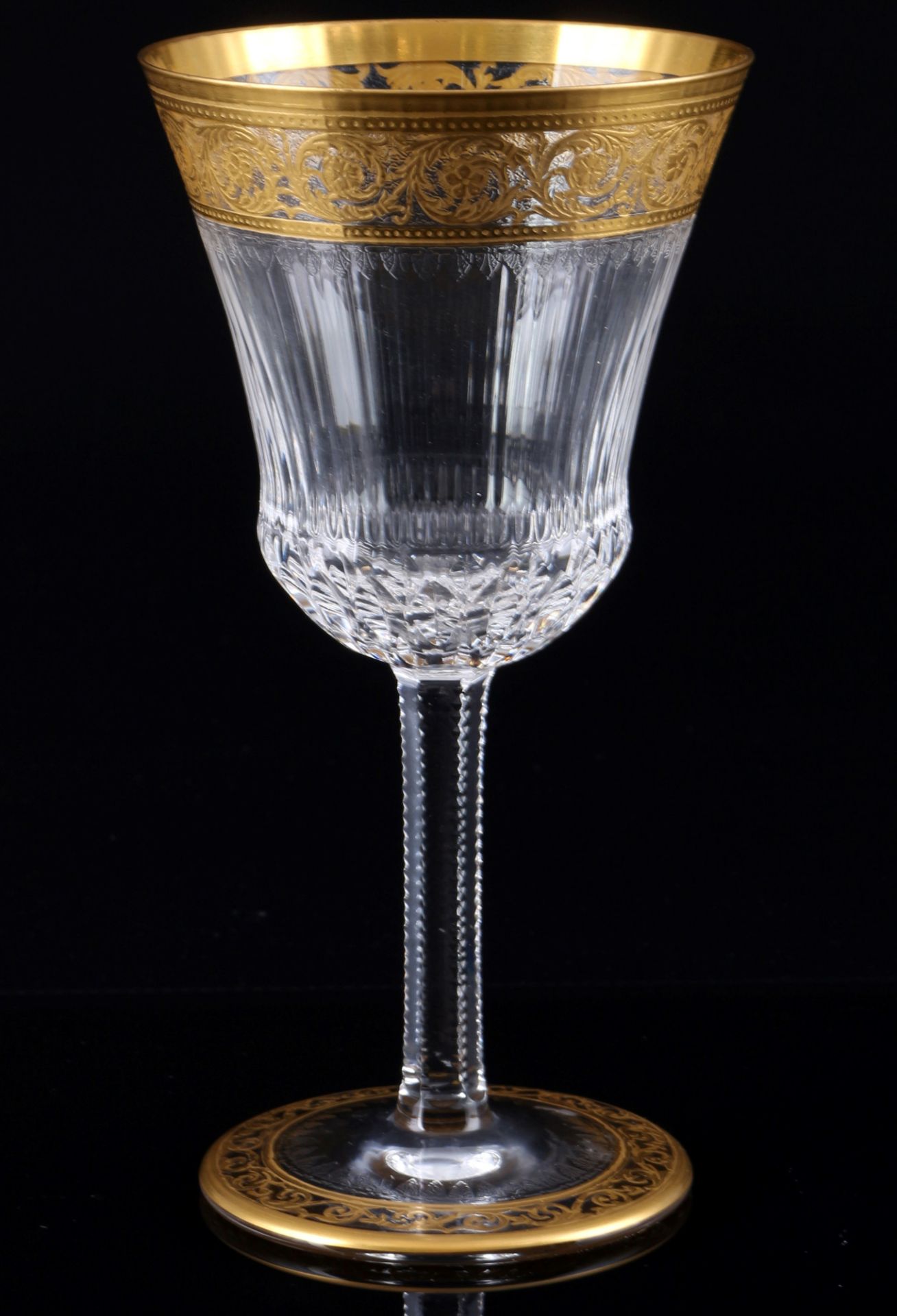 St. Louis Thistle Gold 5 wine glasses no. 3, - Image 2 of 3