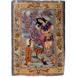 Isfahan carpet wool on silk,