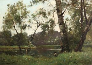 Maurice LÉVIS (1860-1940) Flusslandschaft bei Mortefontaine,