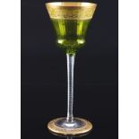 St. Louis Thistle Gold roemer wine glass - in light green,