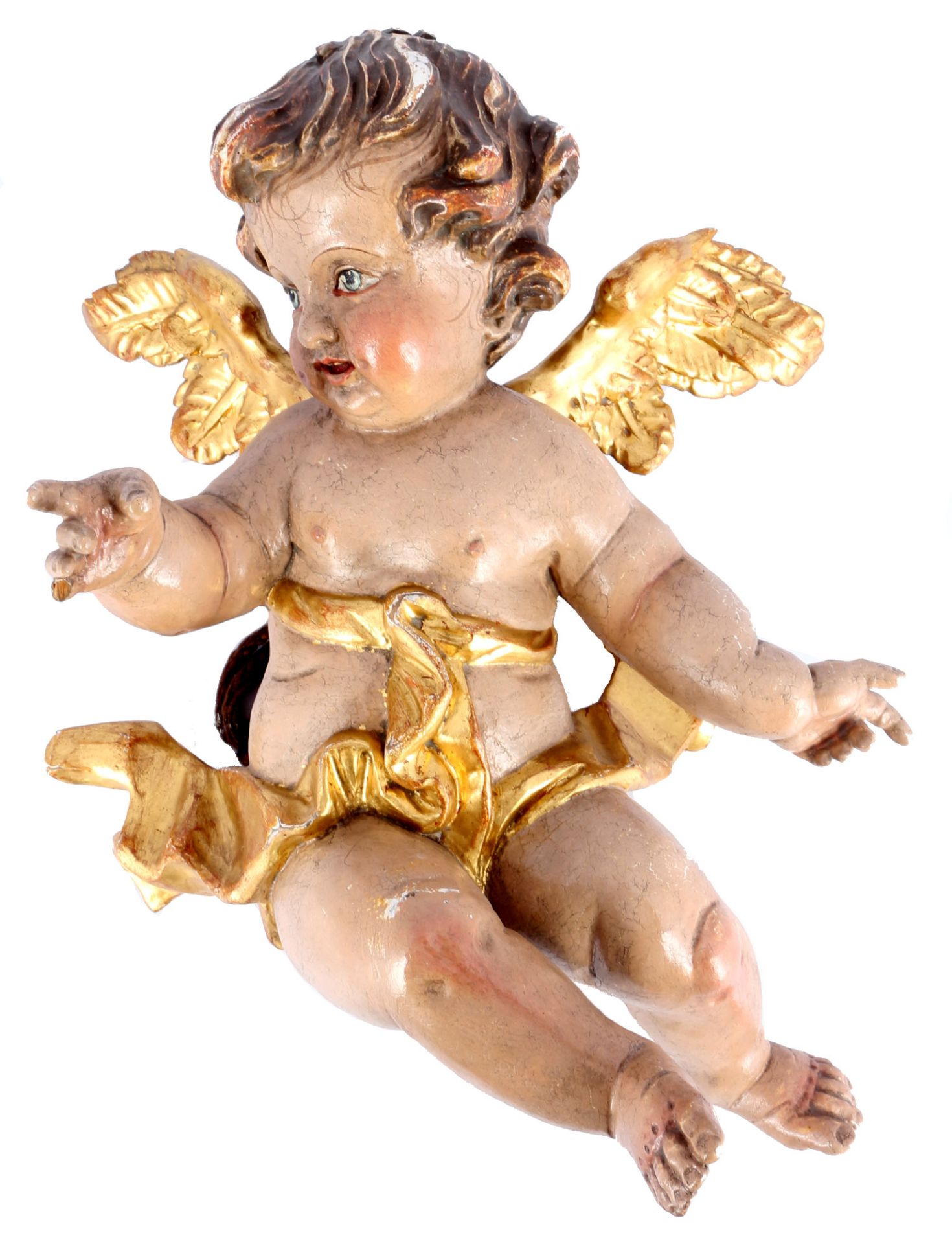 Barock Putto 19. Jahrhundert großer Engel Cherub Skulptur,