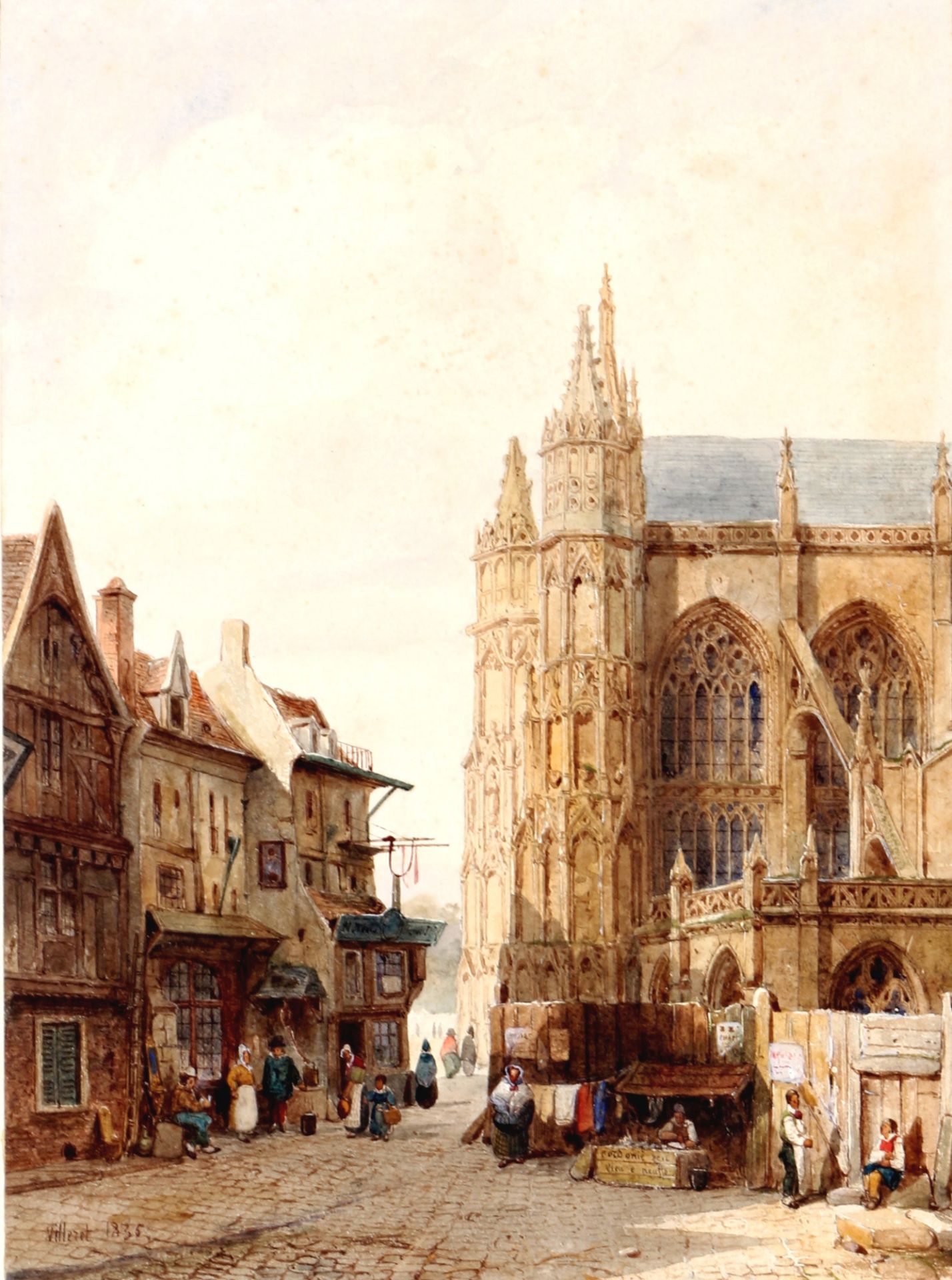 François Étienne VILLERET (c.1800-1866) Kathedrale von Beauvais ,