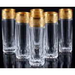 St. Louis Thistle Gold 6 liquor glasses,