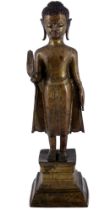 Stehenden Buddha aus Bronze Thailand, 17.-18. Jahrhundert,