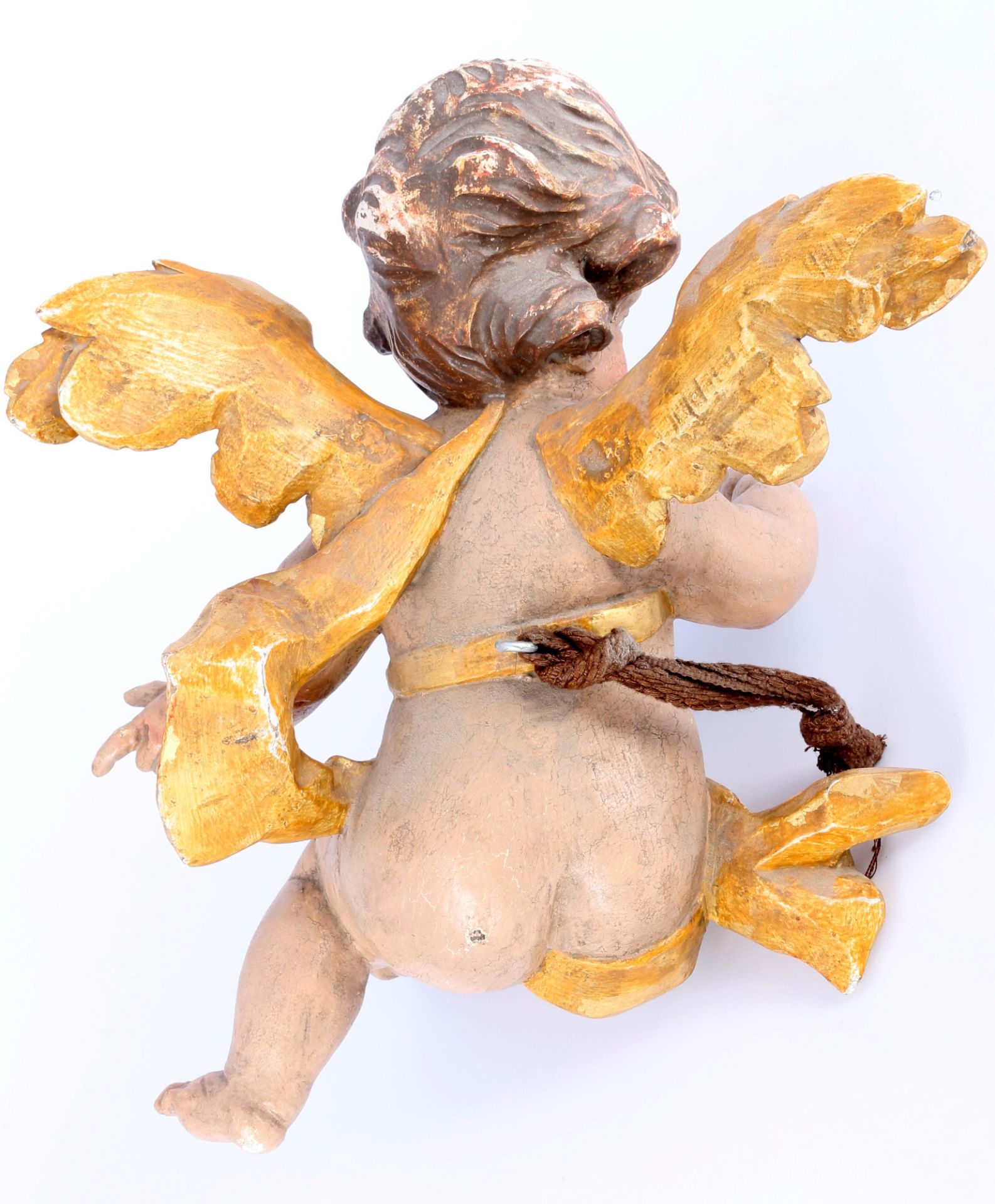 Barock Putto 19. Jahrhundert großer Engel Cherub Skulptur, - Bild 4 aus 4