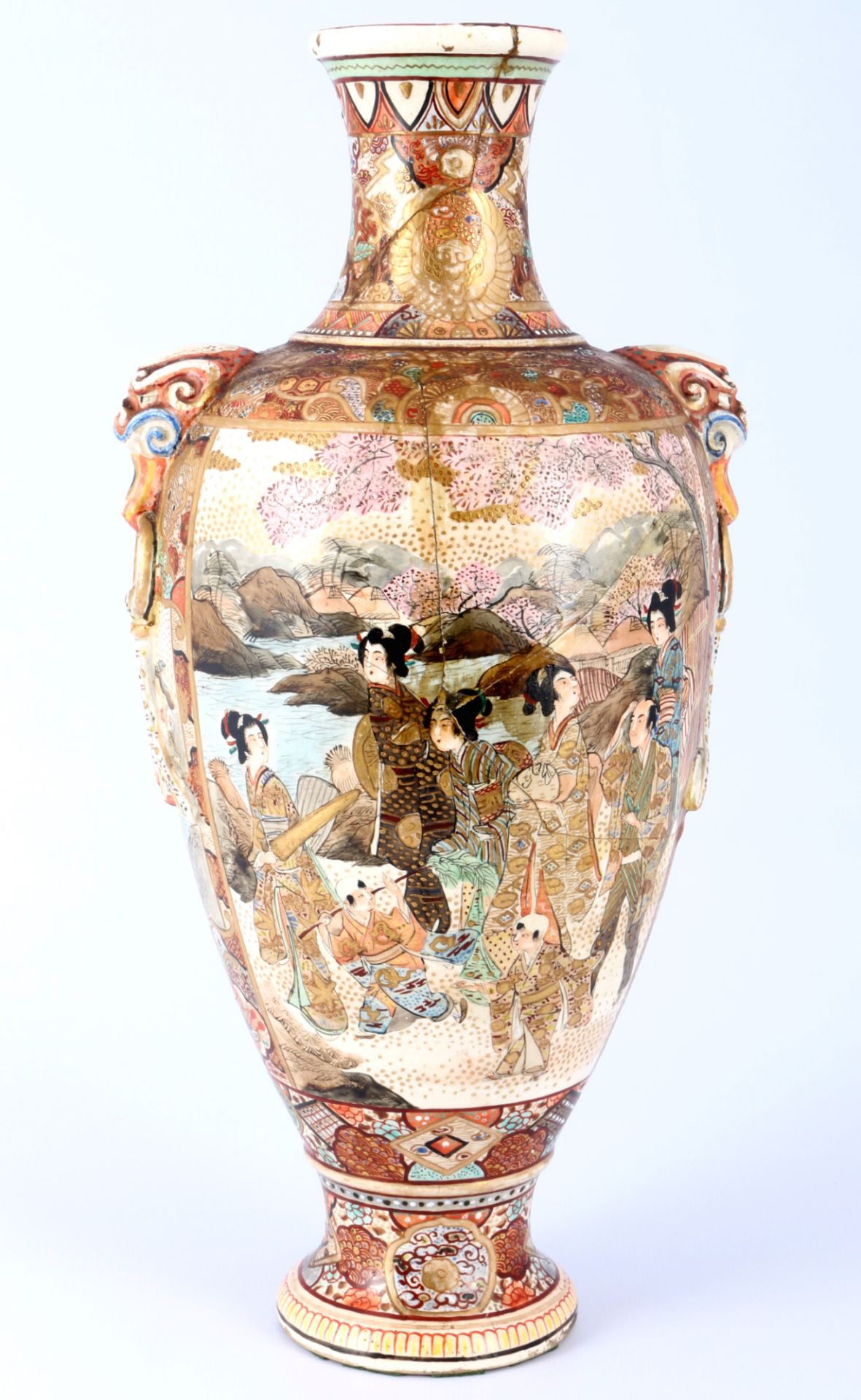 Paar Porzellan Vasen Japan 19. Jahrhundert, - Bild 3 aus 7